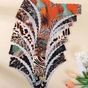 7pcs Women Sexy Leopard Print Soft Seamless Bikini Briefs